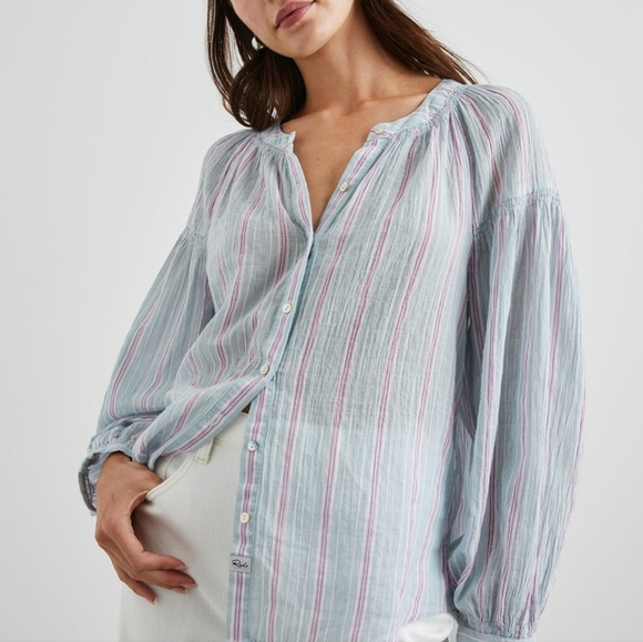 Rails Kenlie Pastel Striped Top SZ L - Picture 3 of 8